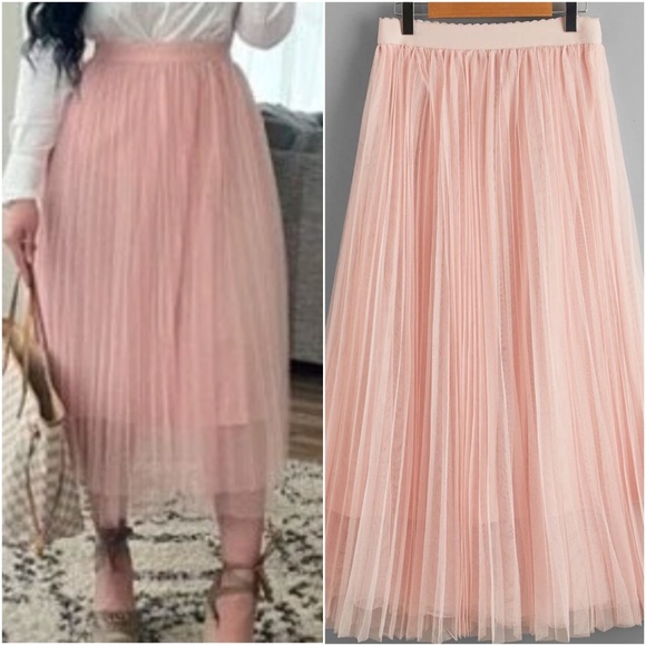 Classic High Waisted Pleated Party Maxi Skirt - Picture 9 of 14
